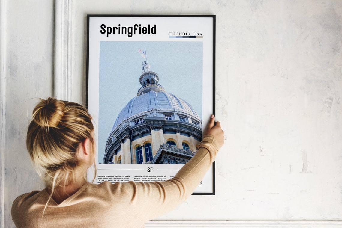 Springfield Poster Springfield Print Springfield Wall Art United States Photo United States Poster United States Print Travel Poster - Image 2