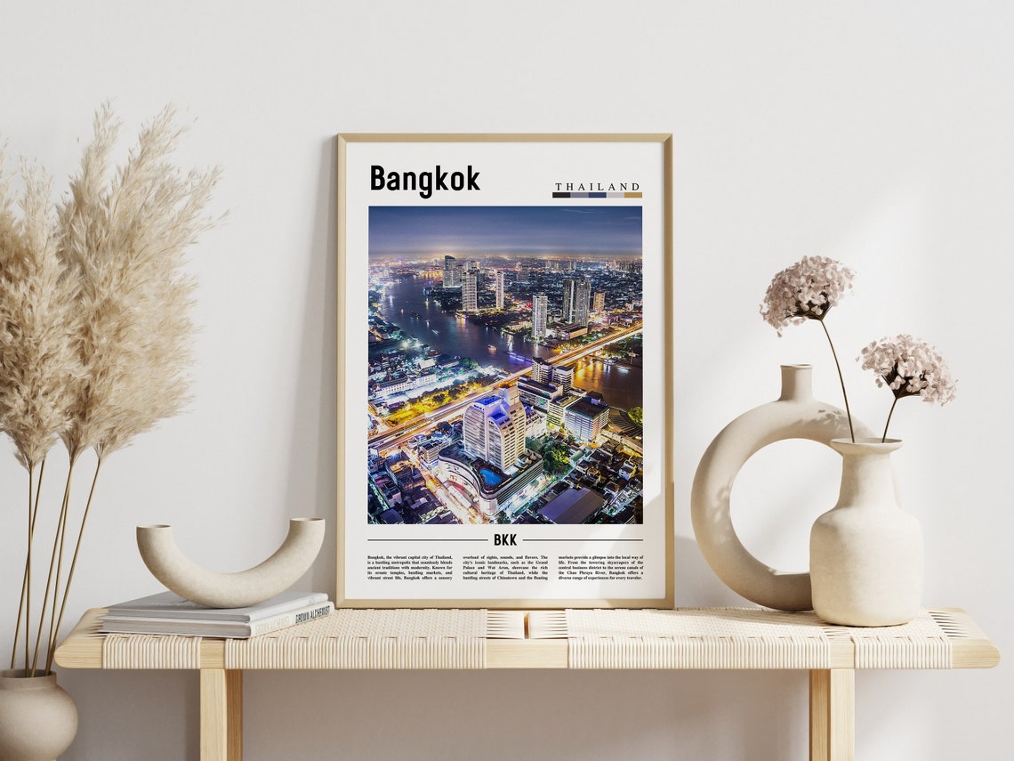 Bangkok Poster Bangkok Print Bangkok Wall Art Asia Print Asia Poster Asia Photo Minimal Travel Poster - Image 3