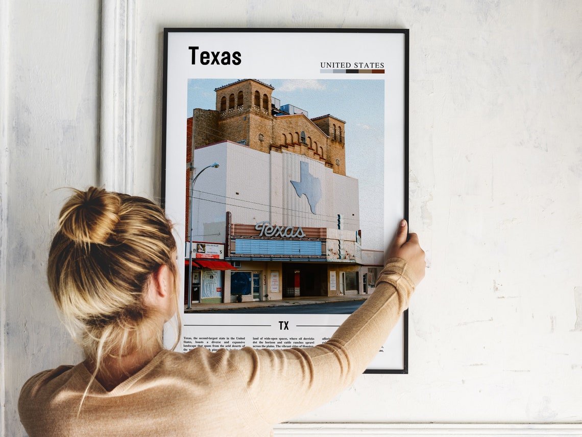 Texas Poster Texas Print Texas Wall Art Texas Photo United States Photo United States Poster United States Print - Image 2