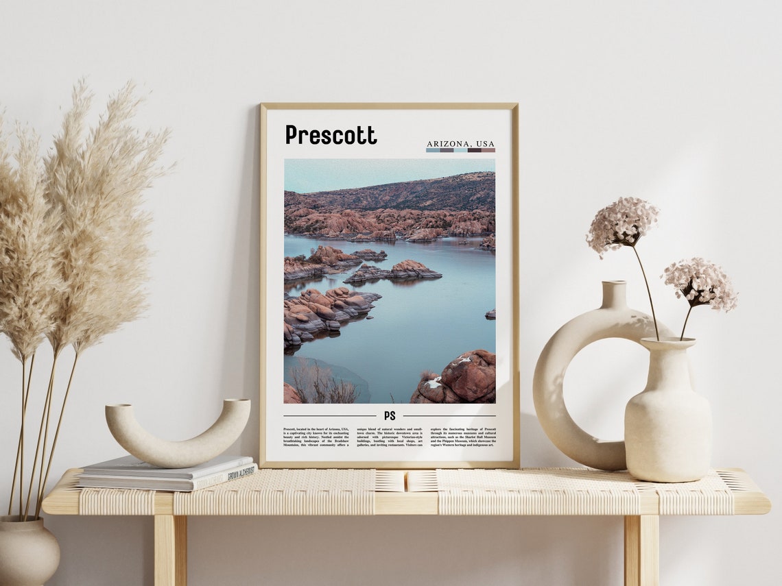 Prescott Arizona Granite Lake Travel Poster Watson Lake Desert Scenery - Image 3