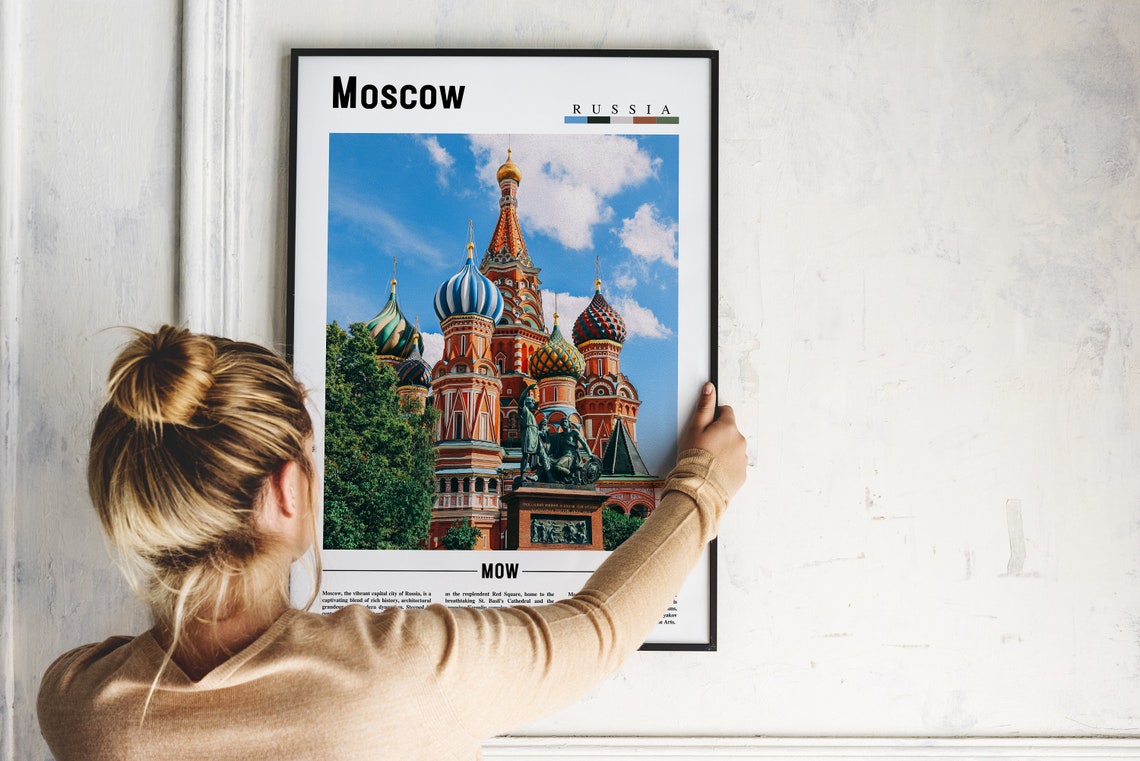 Moscow Poster Moscow Print Moscow Wall Art Europe Photo Europe Poster Europe Print Travel Poster - Image 2
