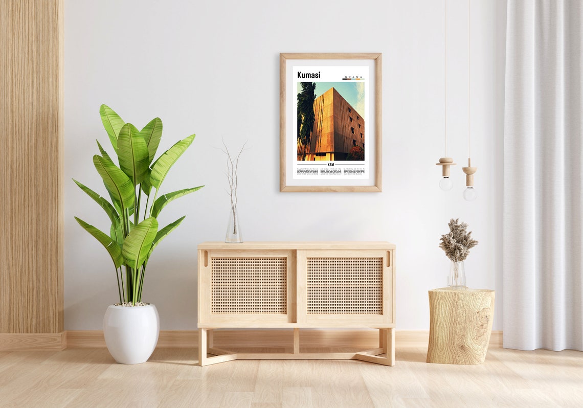 Kumasi Poster Kumasi Print Kumasi Wall Art Minimal Travel Print Travel Destination Oil Painting Poster - Image 2