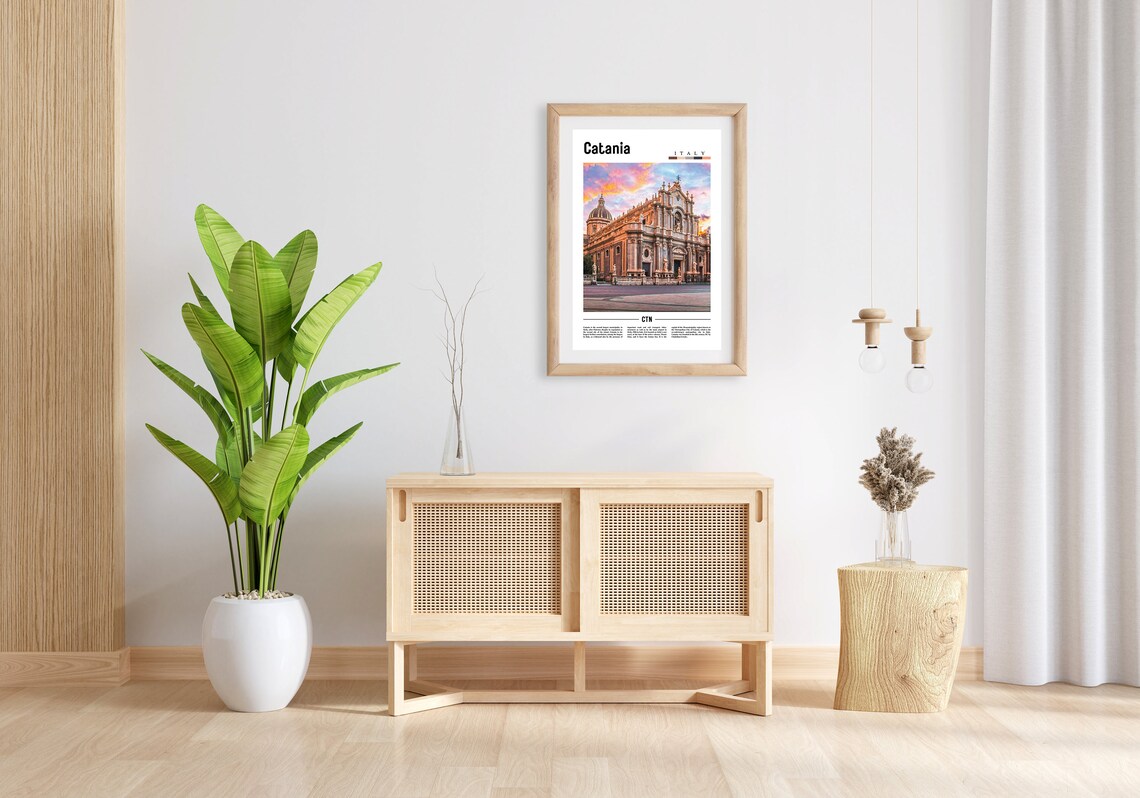Catania Print Catania Poster Catania Wall Art Italy Poster Italy Print Italy Wall Art Minimal Travel Poster - Image 3