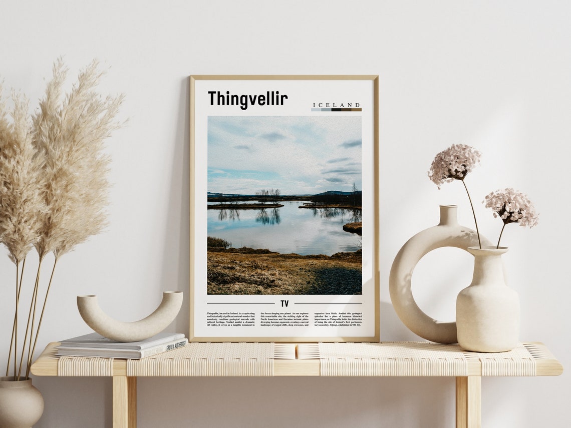 Thingvellir Iceland Mirror Lake Volcanic Rift Valley Photo Poster - Image 3