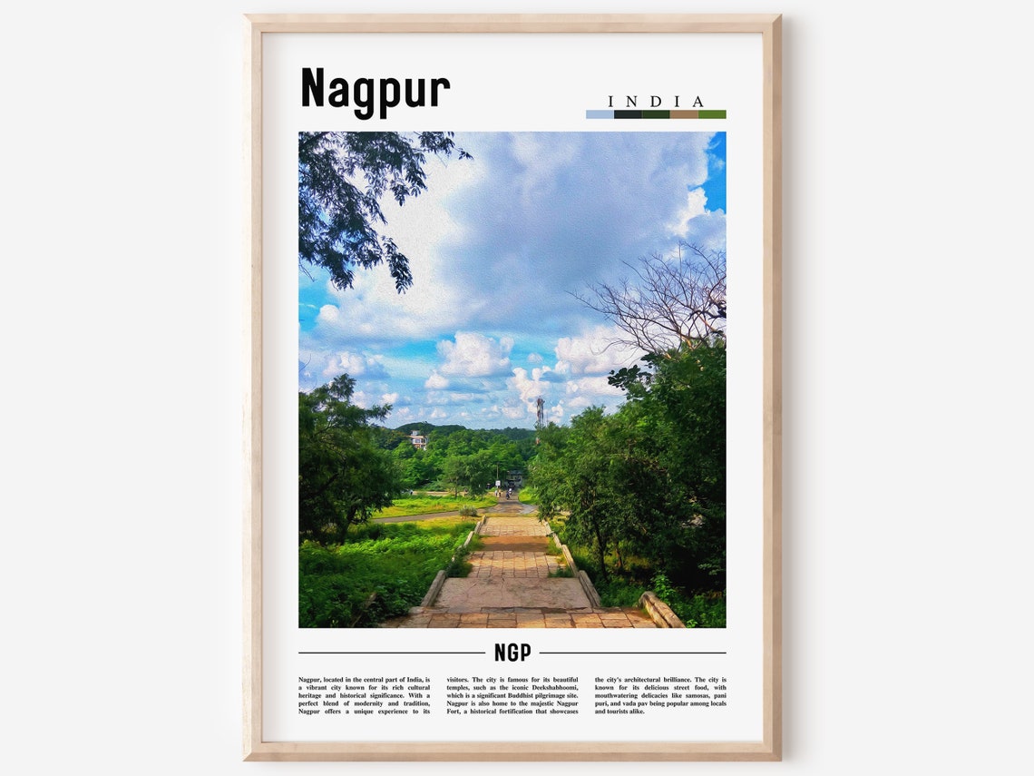 Nagpur Poster Nagpur Print Nagpur Wall Art Asia Print Asia Poster Asia Photo Minimal Travel Poster
