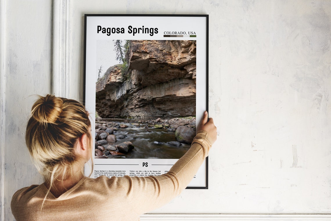Pagosa Springs Poster Pagosa Springs Print Pagosa Springs Wall Art United States Photo United States Poster United States Print - Image 2