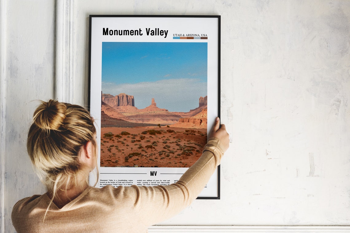 Monument Valley Utah Arizona Iconic Red Rock Desert Travel Poster - Image 2