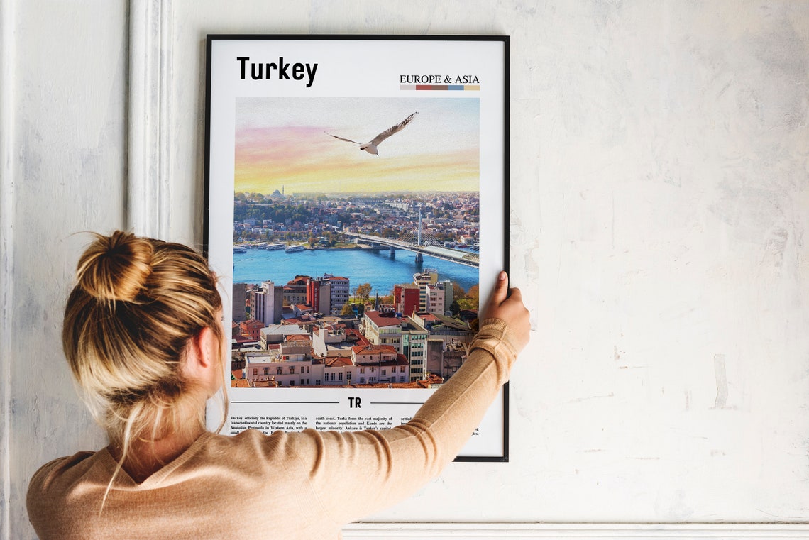 Turkey Print Turkey Poster Turkey Wall Art Oil Painting Poster Colorful City Print City Artwork Travel Artwork Travel Wall Art - Image 2