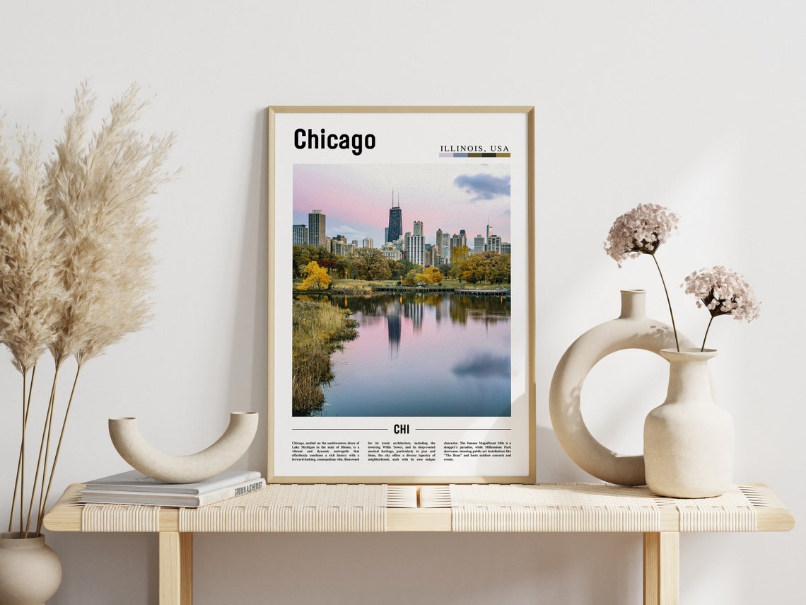Chicago Print Chicago Poster Chicago Wall Art United States Photo United States Poster United States Print - Image 3