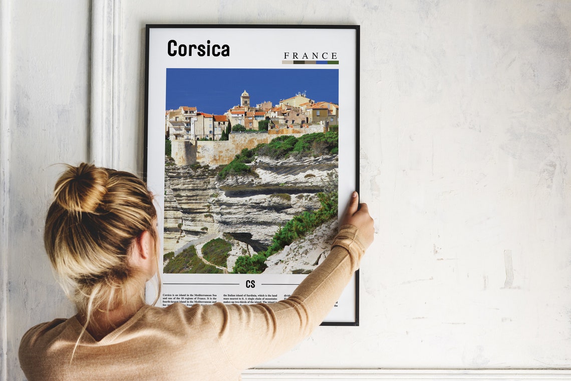 Corsica Print Corsica Poster Corsica Wall Art France Photo France Poster France Print France Wall Art Minimal Travel Poster - Image 2