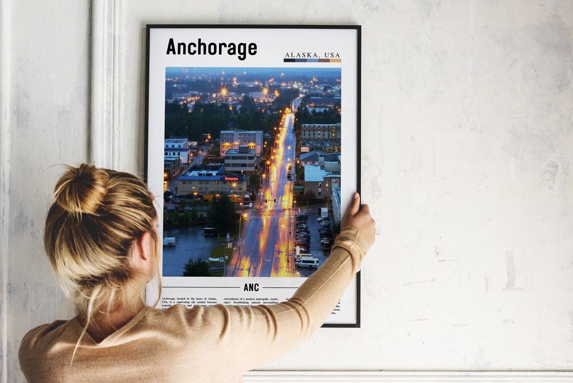 Anchorage Poster Anchorage Print Anchorage Wall Art United States Photo United States Poster United States Print Travel Poster - Image 2