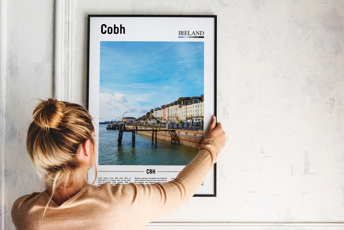 Cobh Print Cobh Poster Cobh Wall Art Oil Painting Poster Colorful City Print City Artwork Travel Artwork Travel Wall Art City Print - Image 2