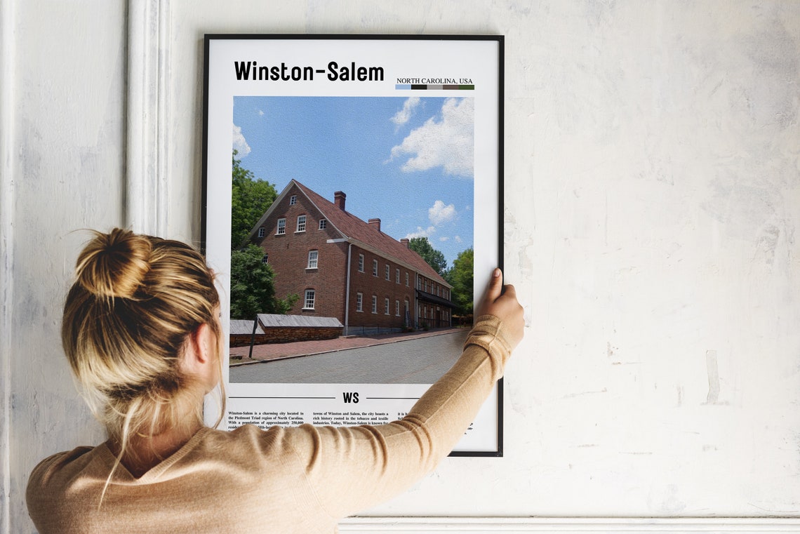 Winston Salem Poster Winston Salem Print Winston Salem Wall Art United States Photo United States Poster United States Print - Image 2