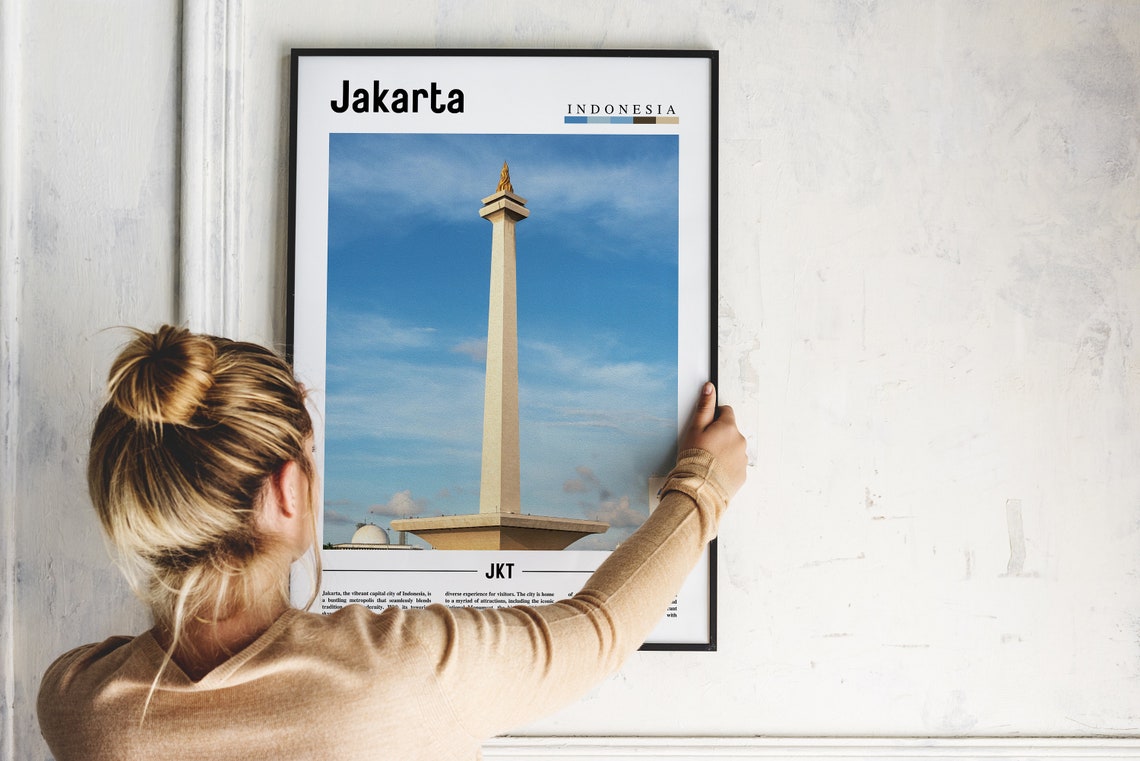 Jakarta Poster Jakarta Print Jakarta Wall Art Asia Print Asia Poster Asia Photo Minimal Travel Poster - Image 2