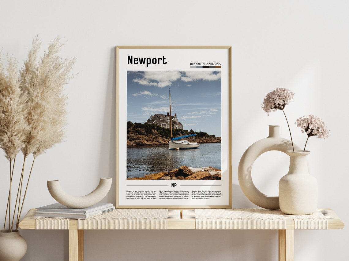 Newport Print Newport Poster Newport Wall Art Minimal Travel Print Minimal City Poster Travel Destination Print Oil Painting Poster - Image 3