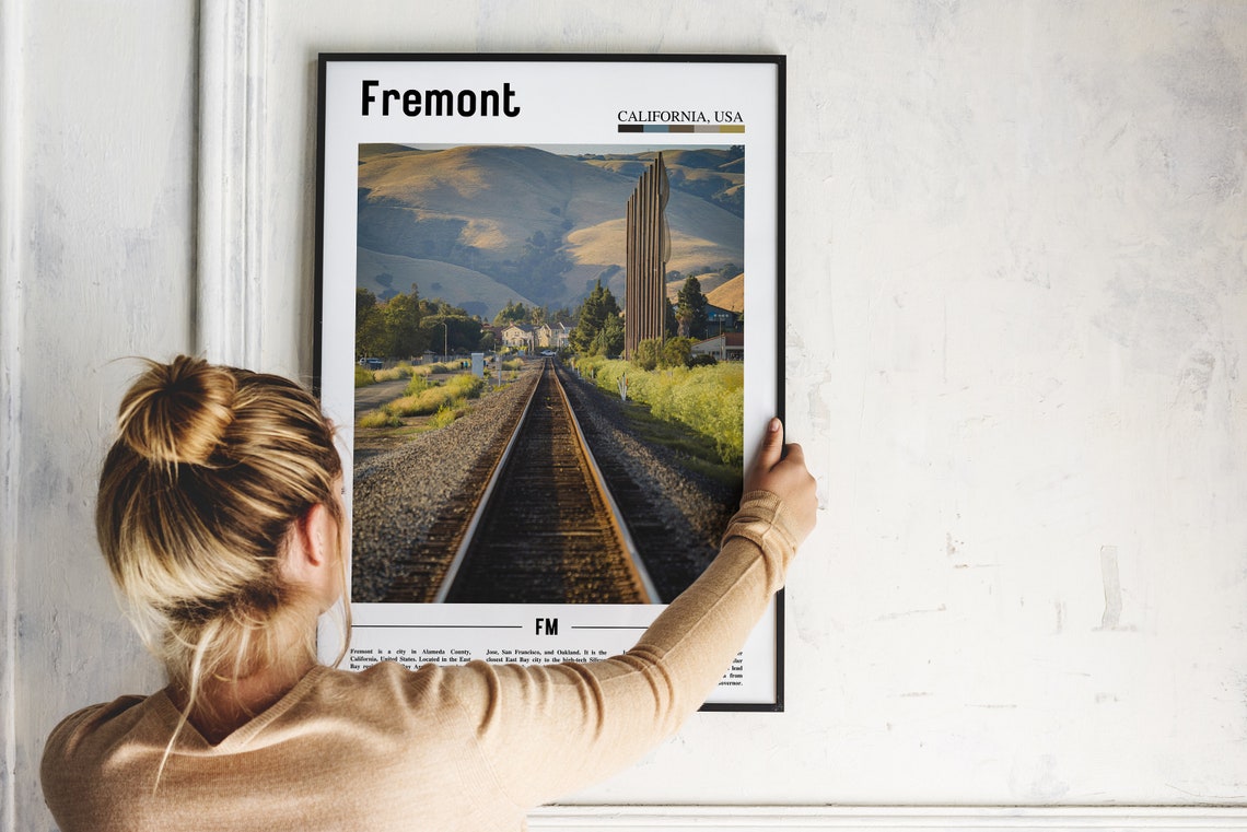Fremont Print Fremont Poster Fremont Wall Art Minimal Travel Print Minimal City Poster Travel Destination Print Oil Painting Poster - Image 2