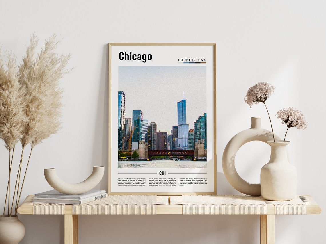 Chicago Print Chicago Poster Chicago Wall Art United States Photo United States Poster United States Print - Image 3