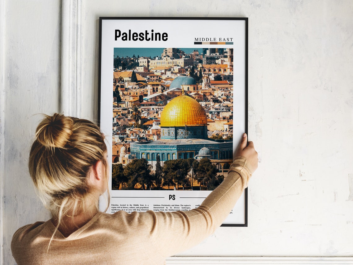 Palestine Dome of the Rock Golden Dome Middle East Travel Poster - Image 2