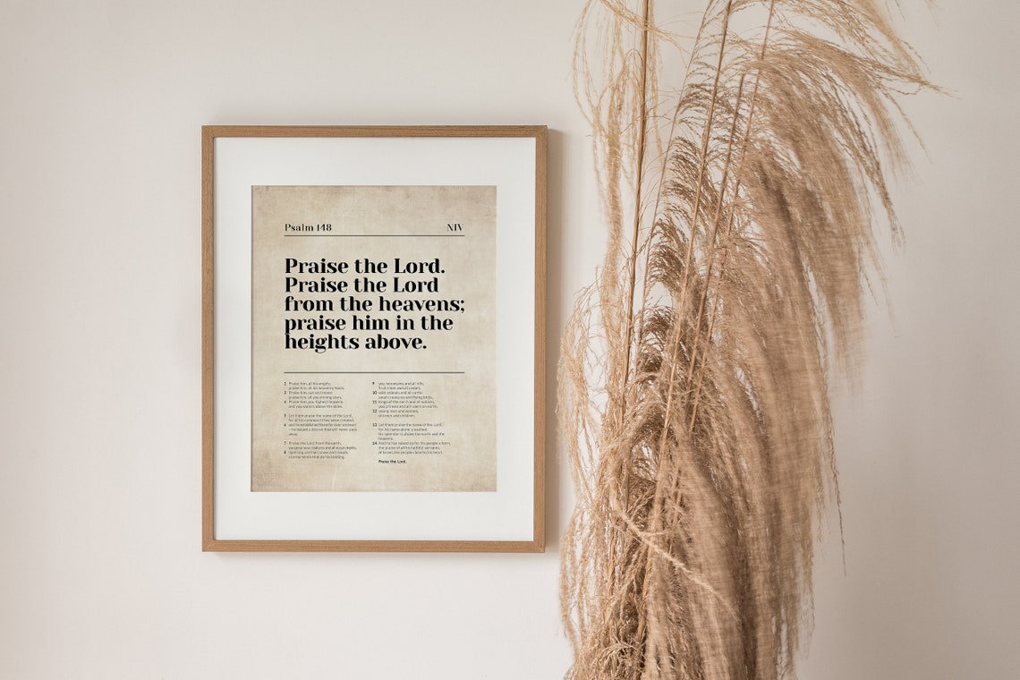 Psalm 148 Chapter Praise the Lord From the Heavens NIV Poster - Image 2