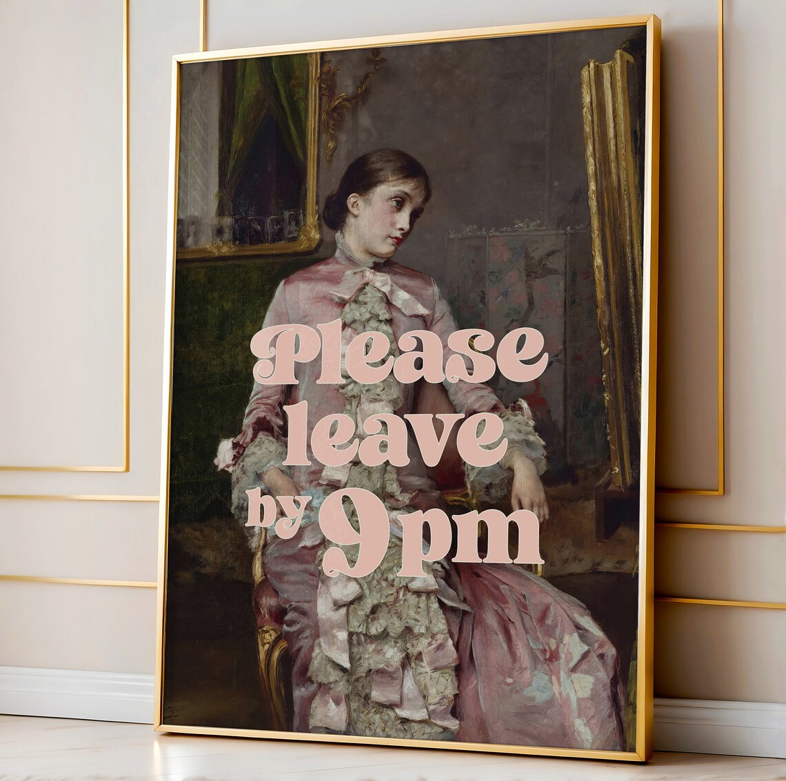 Please Leave By 9 Print Trendy Wall Art Funny Eclectic Home Decor Poster A47 - Image 3