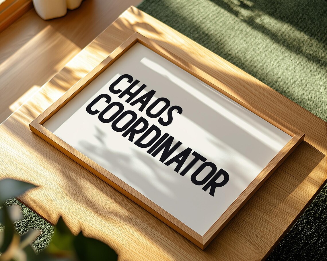 Chaos Coordinator Funny Office Minimalist Art Print - Image 3