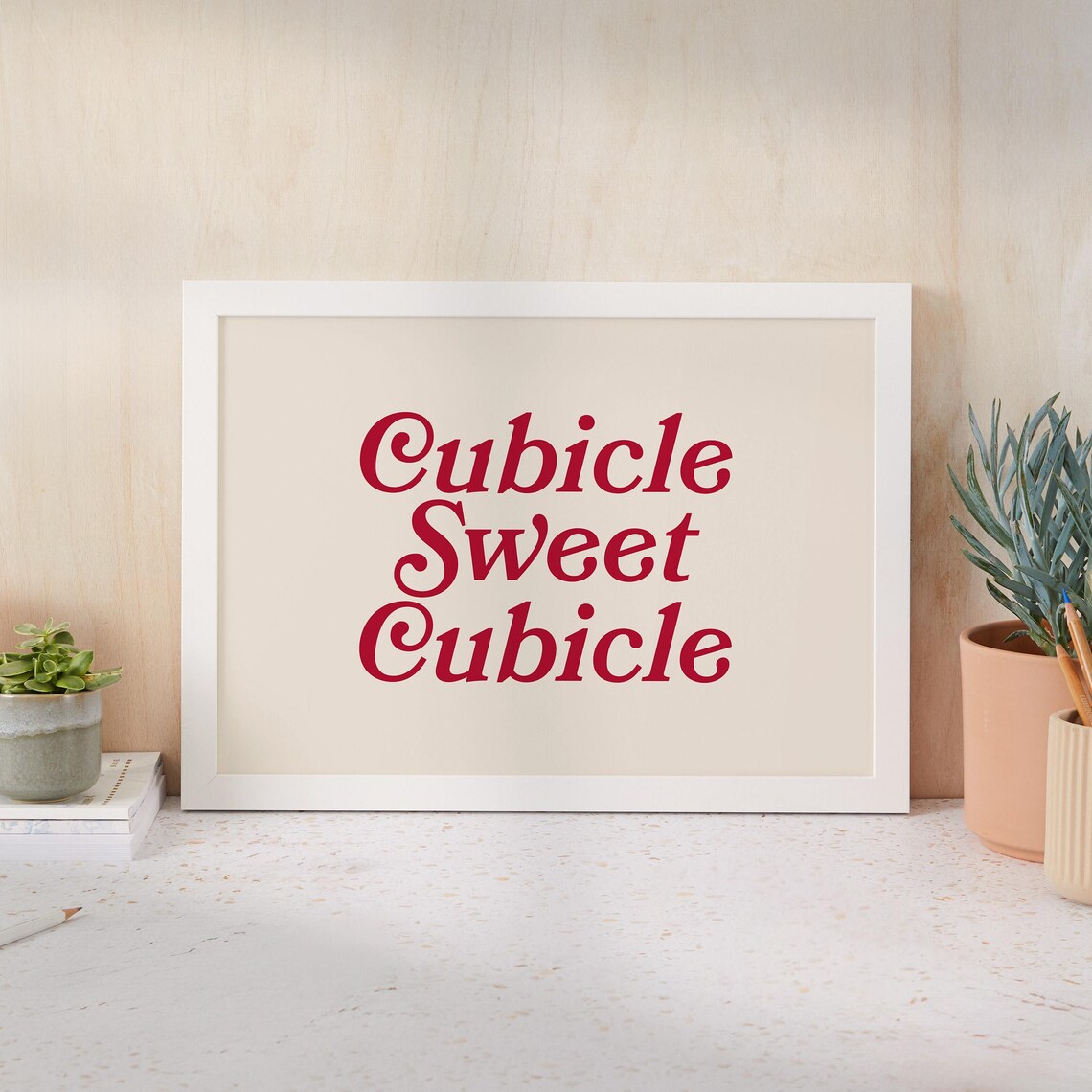 Cubicle Sweet Cubicle Retro Office Art Print - Image 4