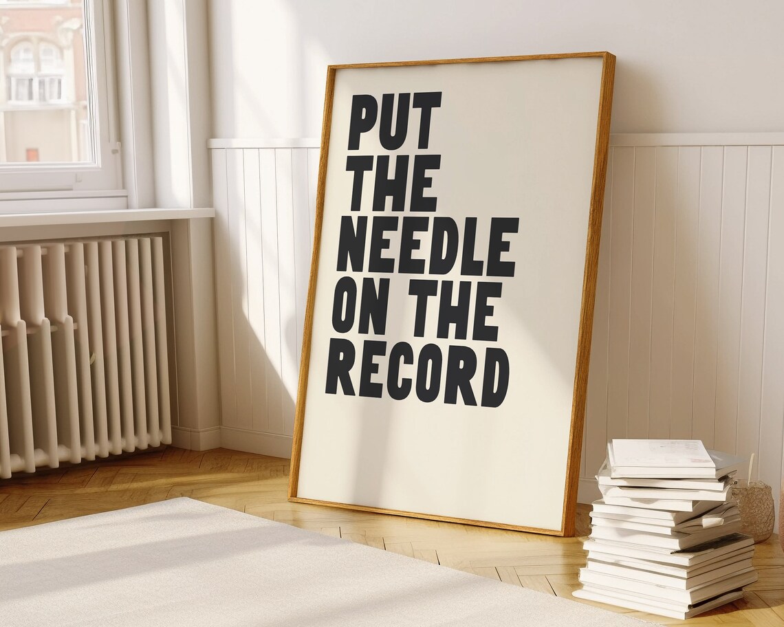 Minimalist Music Poster Modern Typography Print Retro Vinyl Record Wall Art A123 - Image 2