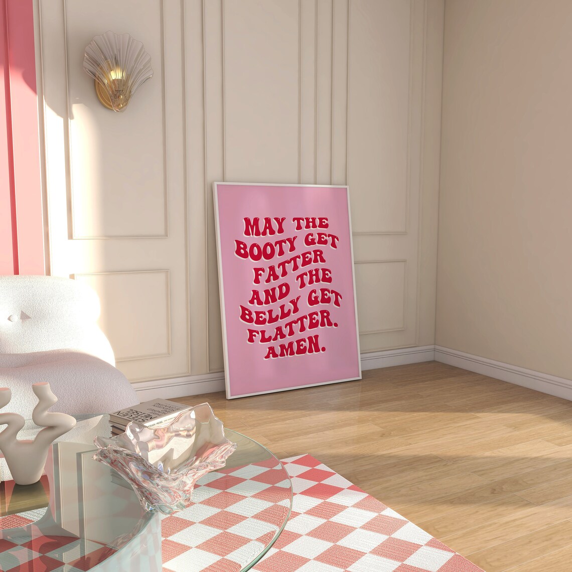 Gym Girl Pink and Red Poster, Trendy Room Decor - Image 6
