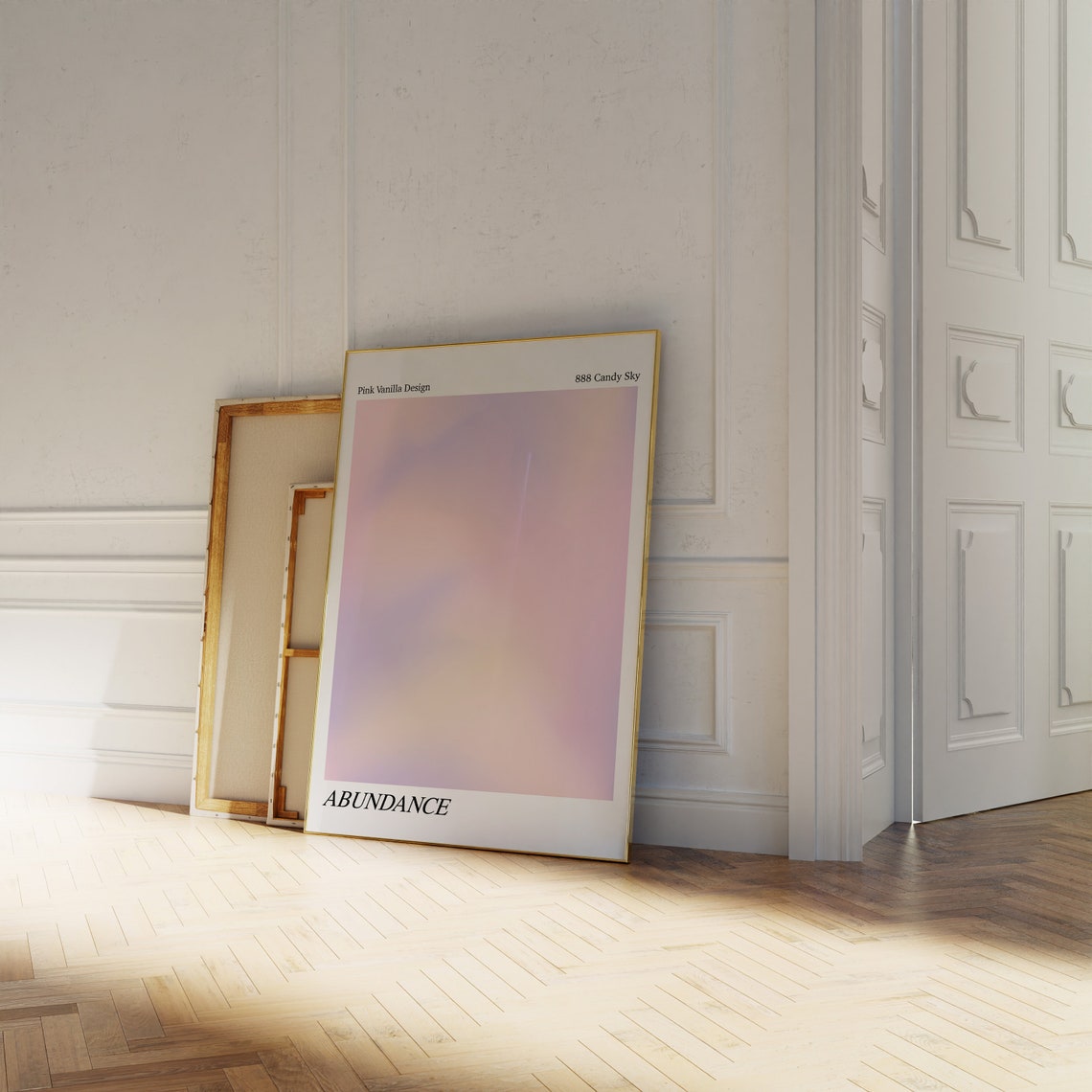 Abundance 888 Candy Sky Pink Lavender Aura Gradient Wall Art - Image 5