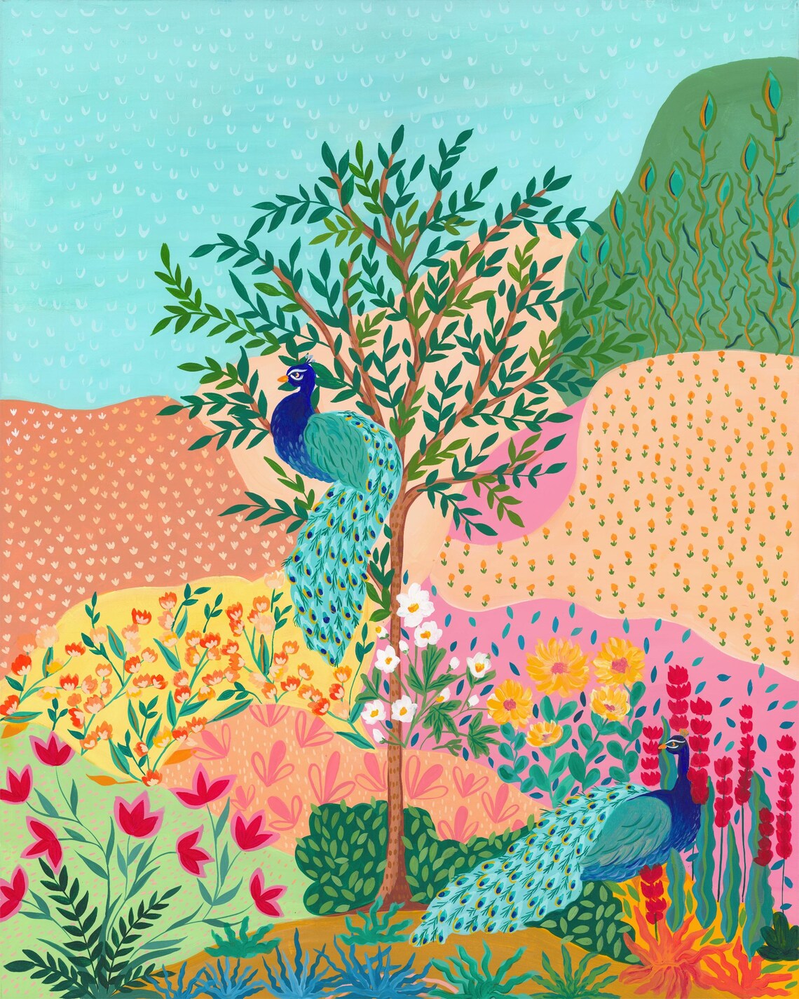 Peacock Illustration Art Print, Bird Lover Decor - Image 3