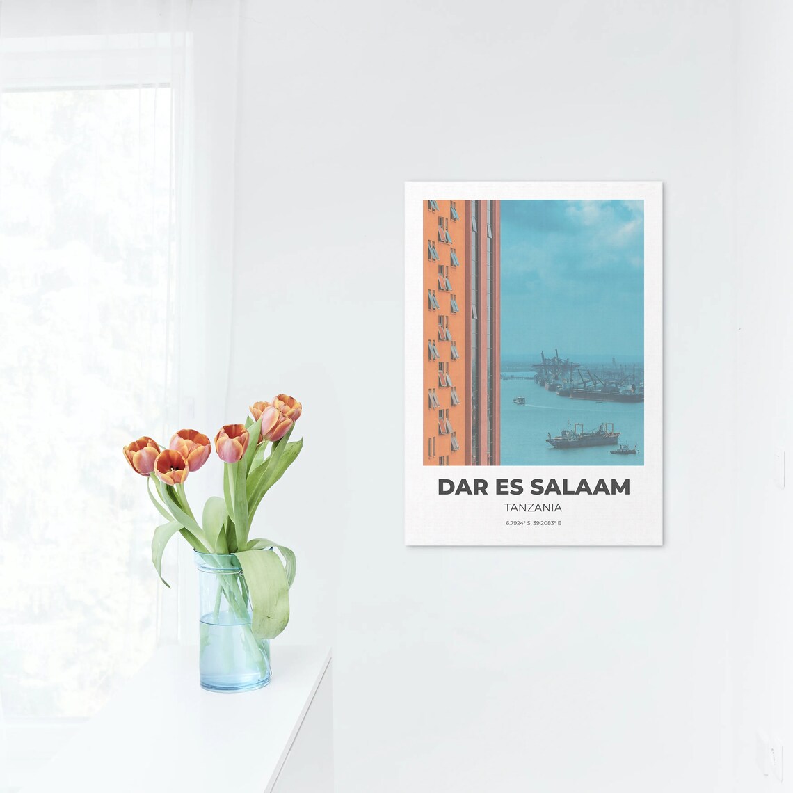 Dar es Salaam Tanzania Harbor Ships Skyline Photo Print Travel Art - Image 2