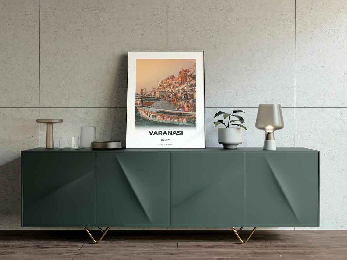 Varanasi Travel Poster, India Ganges City Print - Image 4