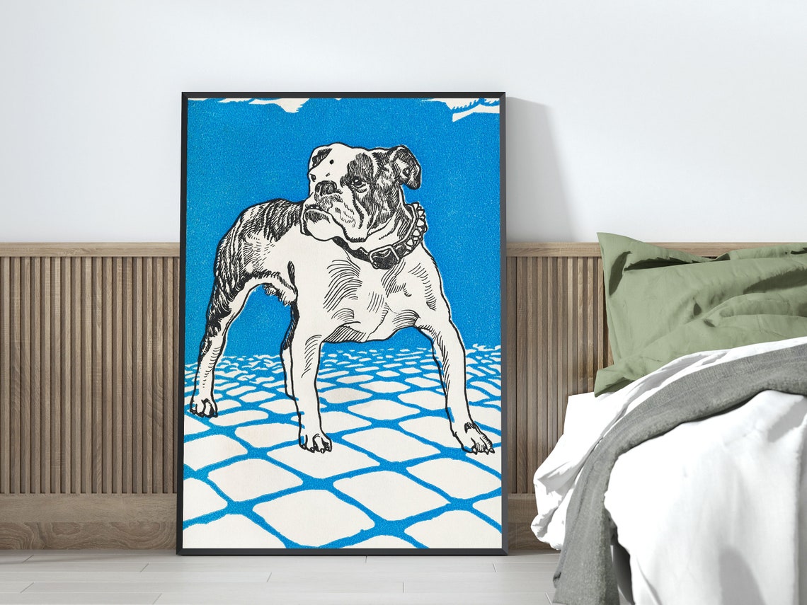 Bulldog 1912 Art Poster British Bulldog Classic Art Dog Art Decor Animal Print Animal Art Fine Art Print - Image 4