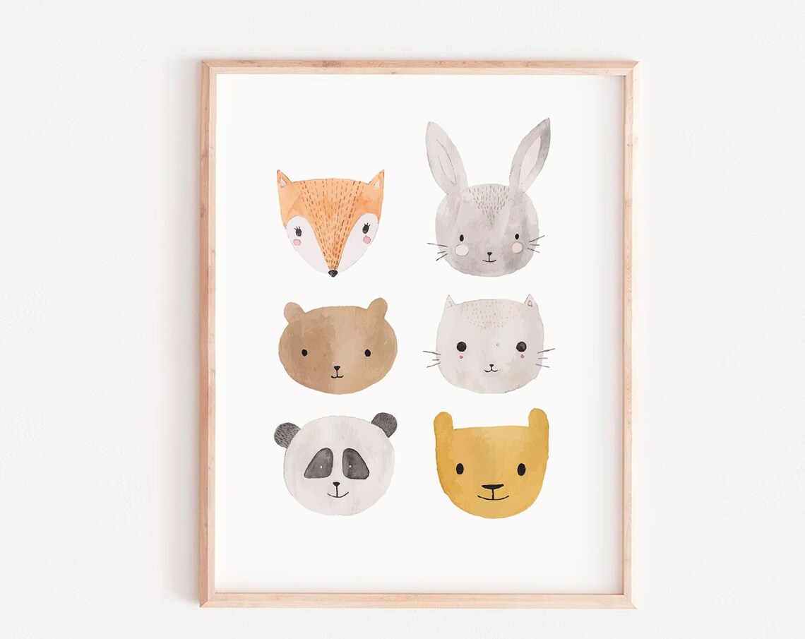 Baby Nursery Print, Little Animals Nursery Decor