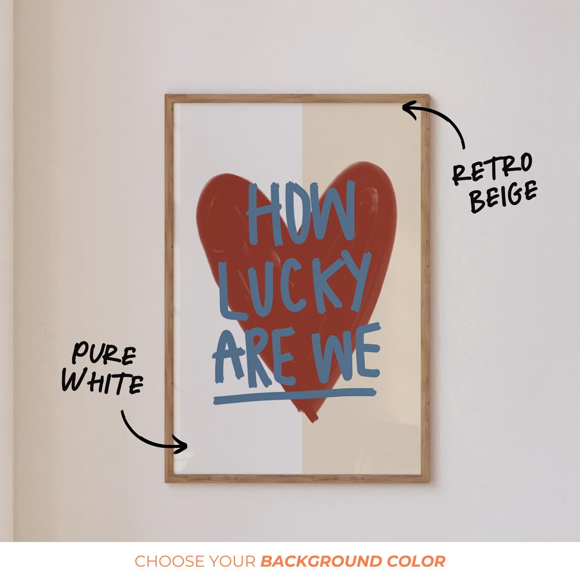 How Lucky Are We Retro Art Print - Image 2