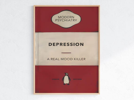 The Connor Brothers Depression Thought Provoking Art Print Unique Gift Idea Satirical Home Decor Bold Wall Art