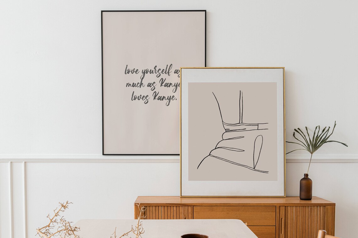 Kanye Self Love Body Positivity Art Print - Image 2