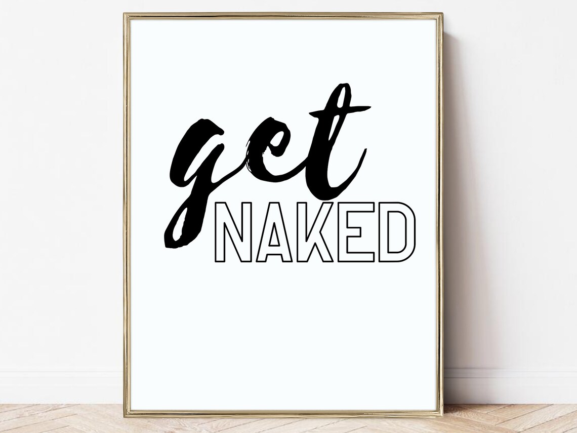 Get Naked Bathroom Prints, Guest Bath Decor