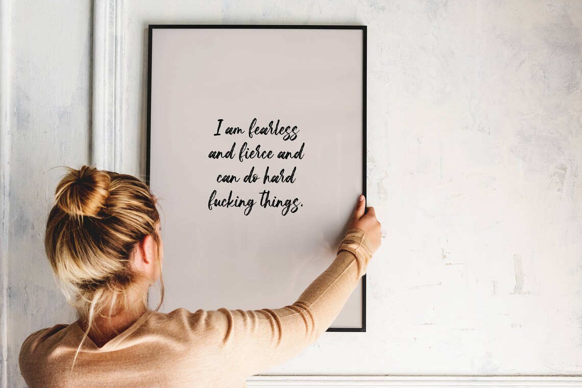 Fearless and Fierce Manifestation Quote Art Print - Image 2