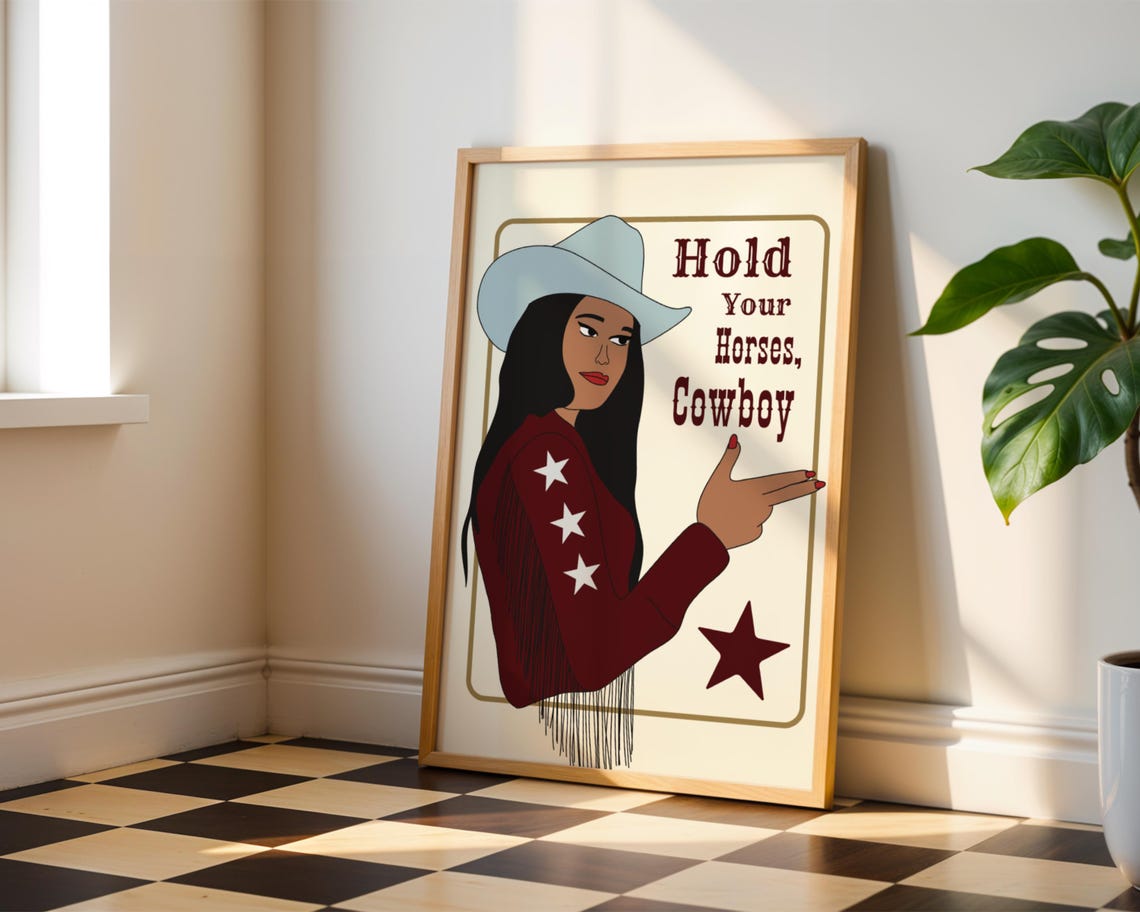 Hold Your Horses Cowboy Quote, Western Home Decor - Image 2