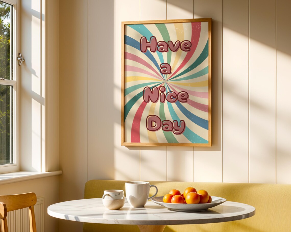Have A Nice Day Rainbow Spiral, Positive Message - Image 2