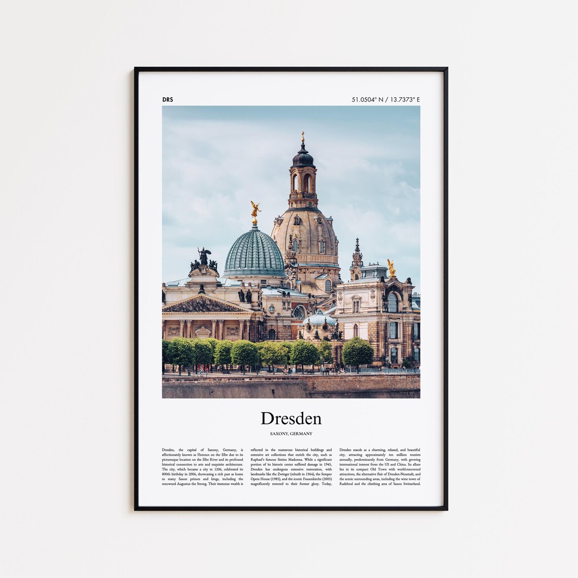 Dresden Germany Frauenkirche Dome Baroque Old Town Photo Poster