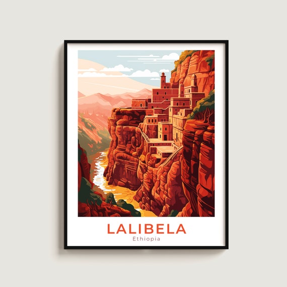 Lalibela Travel Print Wall Art Gift Ethiopia Poster Home Decor Lovers Hanging