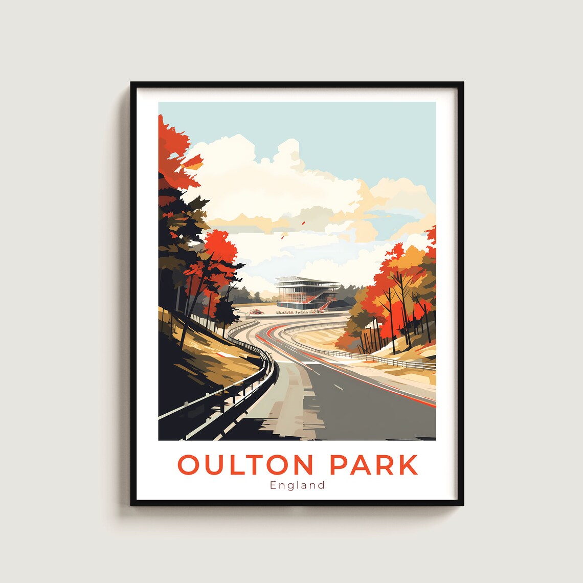 Oulton Park England Autumn Racing Circuit Woodland Curves Poster
