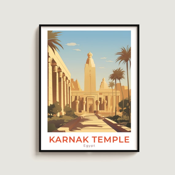Karnak Temple Travel Print Wall Art Gift Egypt Poster Home Decor Lovers Hanging