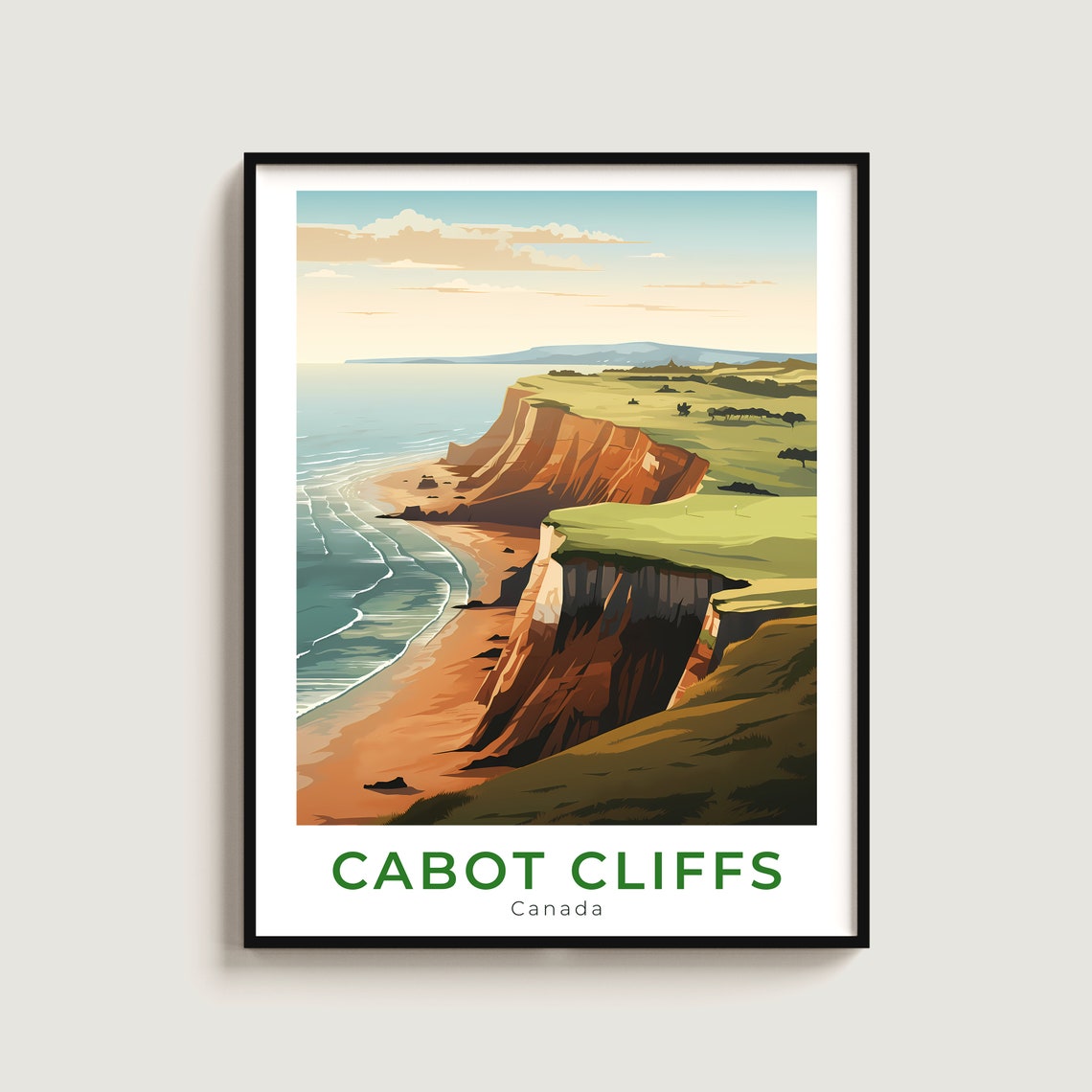 Cabot Cliffs Canada Ocean Cliffs Golf Course Travel Dramatic Poster