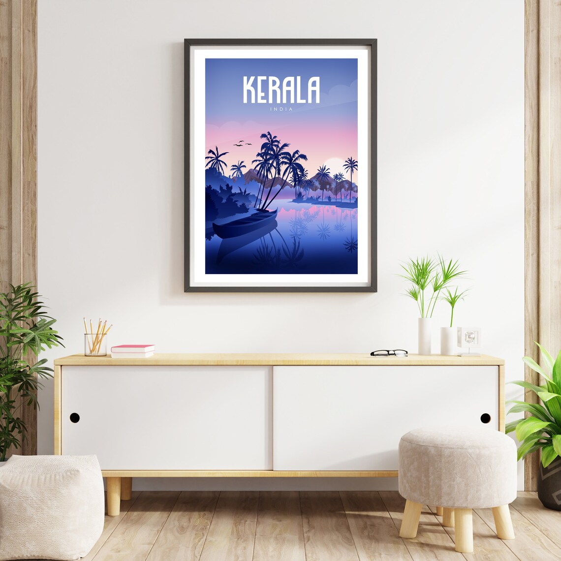 Kerala Travel Poster, Indian Wall Art Print - Image 2