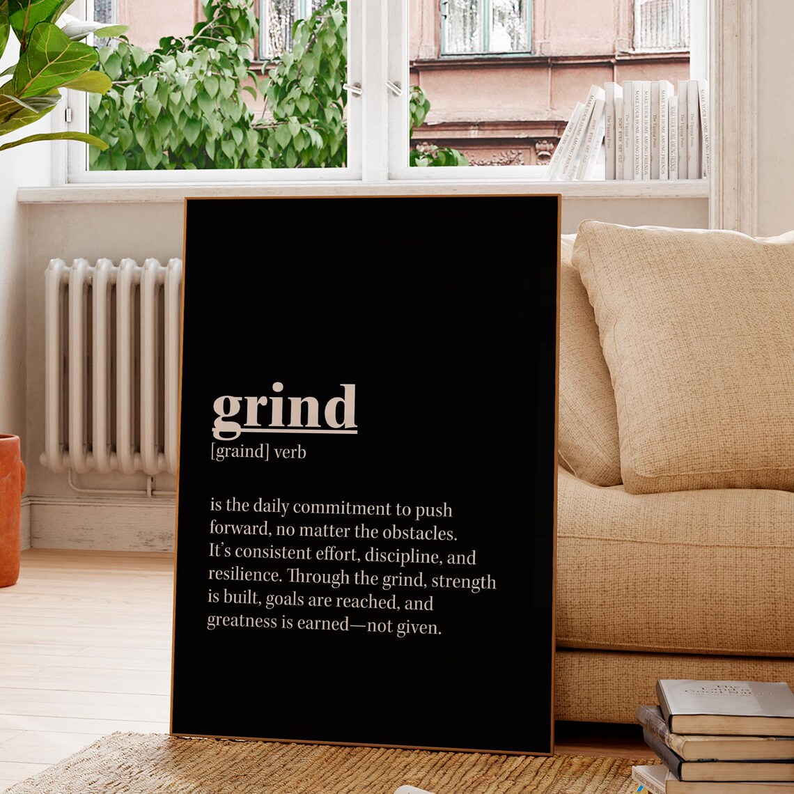 Grind Motivational Office Wall Art Print