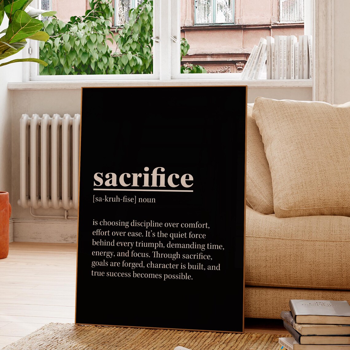 Sacrifice Wall Art Office Print Motivational Poster Gift For Him Gym