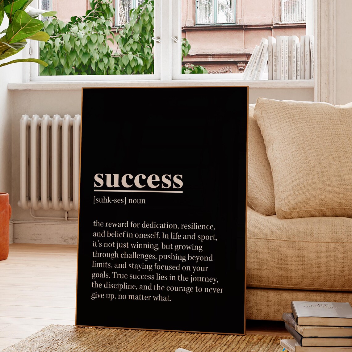 Success Motivation Office Quote Art Print, Gym Gift